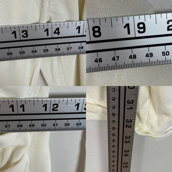Gauge81 Off White Nojas Dress‎ Size XS Faux Wrap Elastic Waist Ribbed Knit Mini - Picture 12 of 16